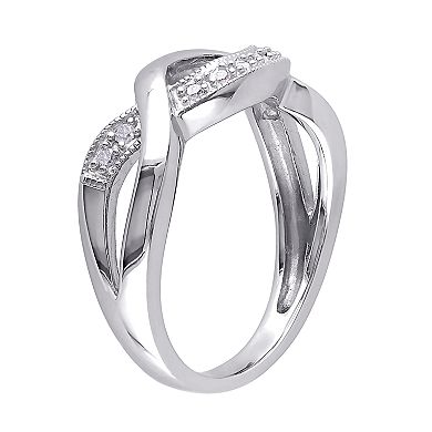 Stella Grace Sterling Silver 1/10 Carat T.W. Diamond Fashion Ring