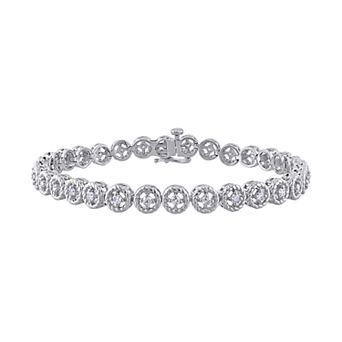 Stella Grace Sterling Silver 1 Carat T.W. Diamond Tennis Bracelet