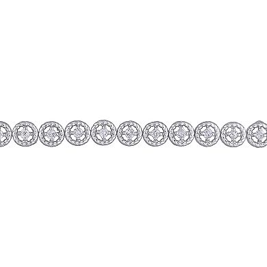 Stella Grace Sterling Silver 1 Carat T.W. Diamond Tennis Bracelet