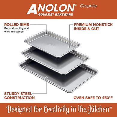 Anolon Advanced Nonstick Bakeware 3-pc. Cookie Pan Set
