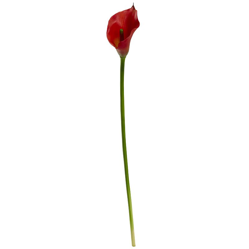 nearly natural 19.5 In. Calla Lily Artificial Flower (Set of 12), Red