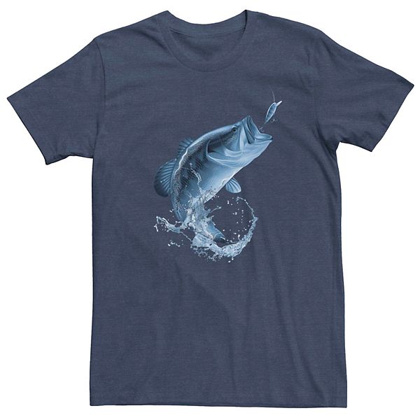 Men's Big Bass Fishing Graphic Tee