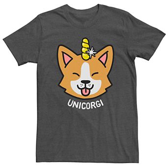 Men's Unicorgi Cute Dog Graphic Tee