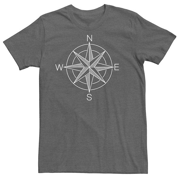 Men's Line Art Compass Graphic Tee