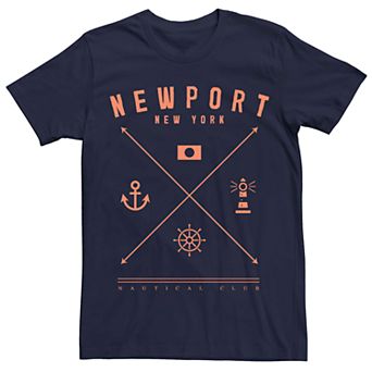 Men's Nautical Arrows New Port New York Graphic Tee
