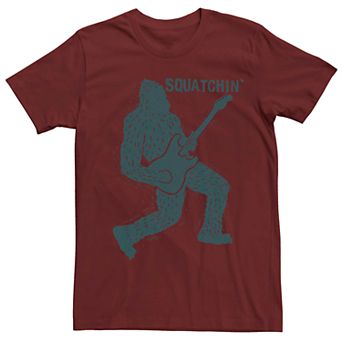 Men's Bigfoot Squatchin' Rock Out Graphic Tee