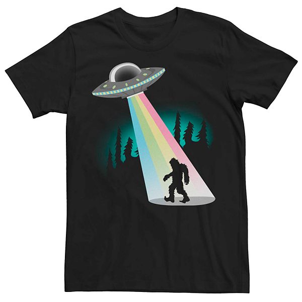 Men's UFO Rainbow Sasquatch Graphic Tee