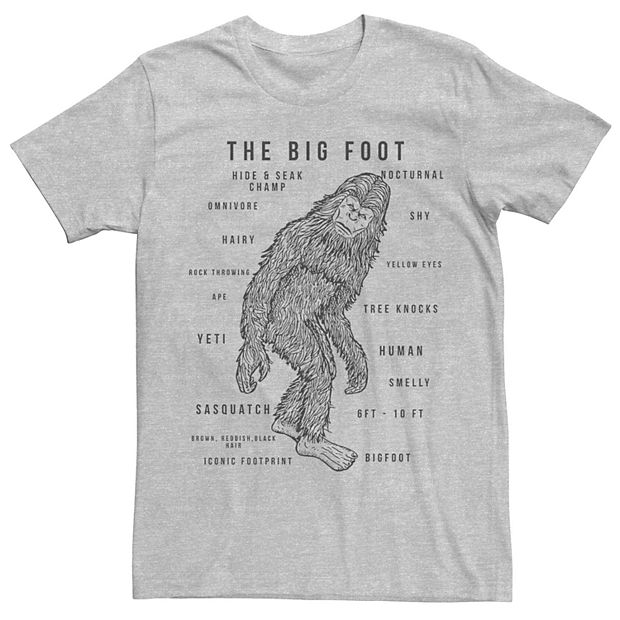 Yeti Mens Shirts, Big Foot Shirts, Hide and Seek Champion, Funny