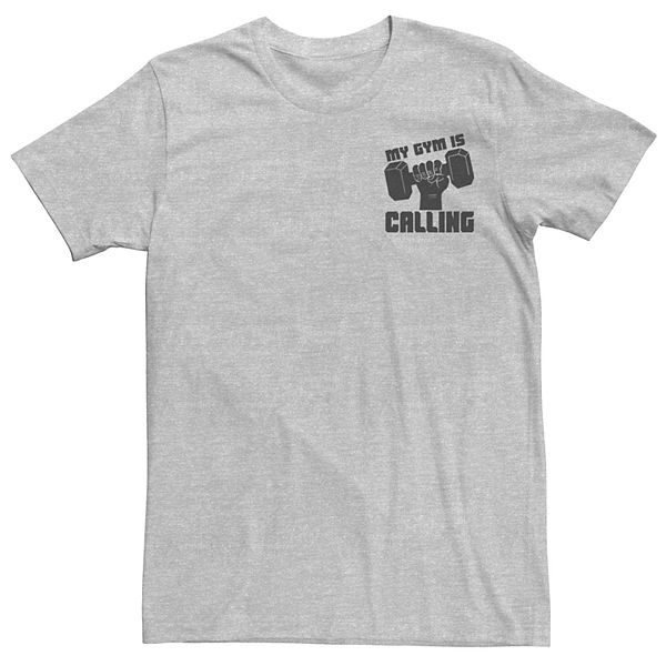 Men's My Gym Is Calling Left Chest Graphic Tee