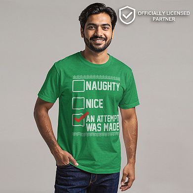 Men's Christmas Check List Humor Graphic Tee