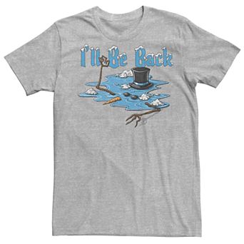 Men's Snowman Melted I'll Be Back Graphic Tee