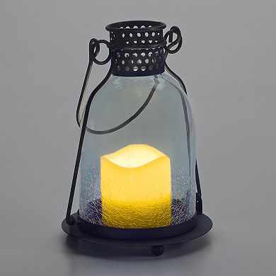 Smart Living Monaco Glass LED Candle Lantern 
