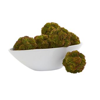 nearly natural 4 in Sedum Succulent Artificial Spheres (Set of 6)
