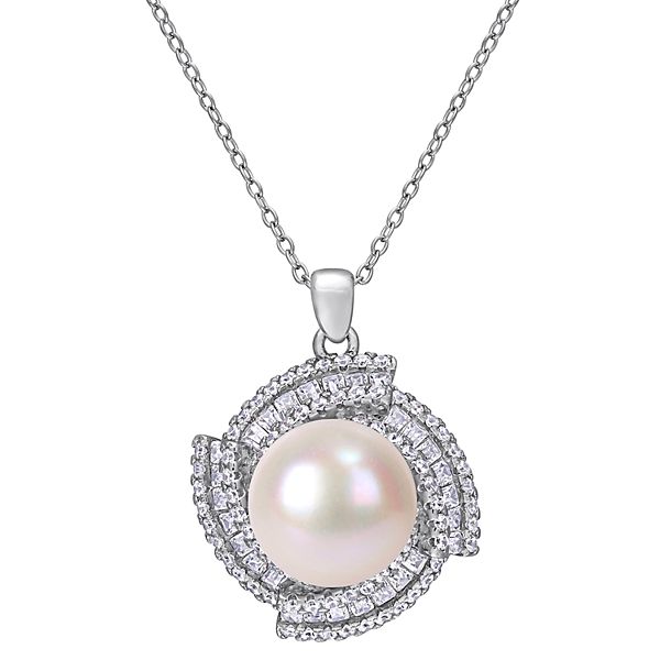 Stella Grace Sterling Silver Cubic Zirconia & Freshwater