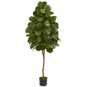 nearly natural 6 Ft. Green Fiddle Leaf Fig Artificial Tree