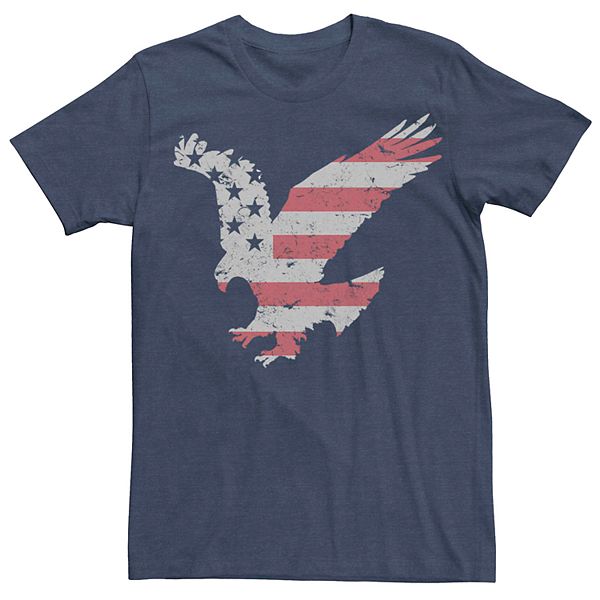 Men's Chin-Up Bald Eagle American Flag Fill Graphic Tee