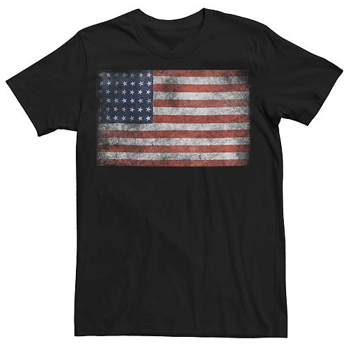 Men's Chin-Up American Flag Vintage Distressed Graphic Tee