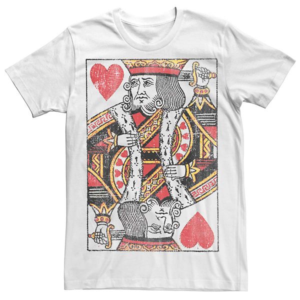 Men's King Of Hearts Distressed Graphic Tee