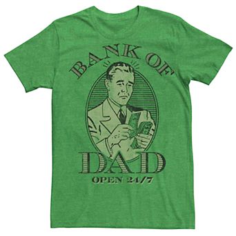 Men's Bank Of Dad Vintage Style Graphic Tee