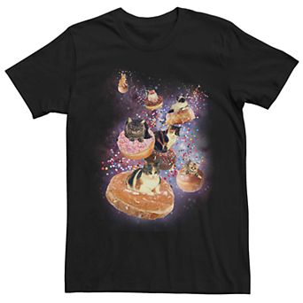 Men's Space Cat Donut Race Graphic Tee