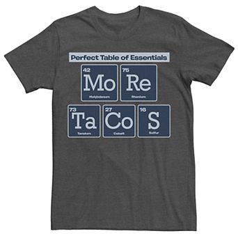 Men's Table Of Essentials More Tacos Graphic Tee