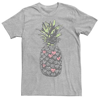 Men's Pineapple Heart Fill Sketch Graphic Tee
