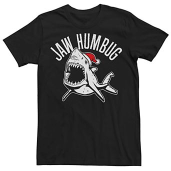 Men's Shark Jaw Humbug Santa Christmas Graphic Tee