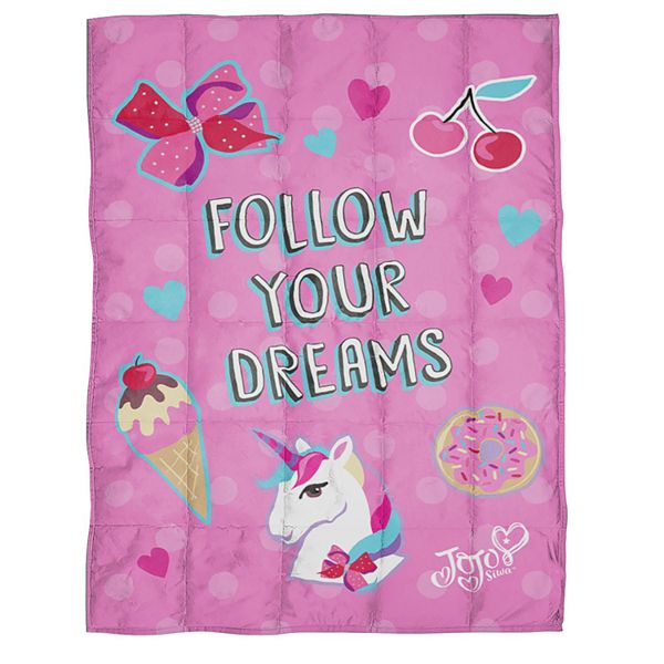 jojo siwa blanket and pillow set