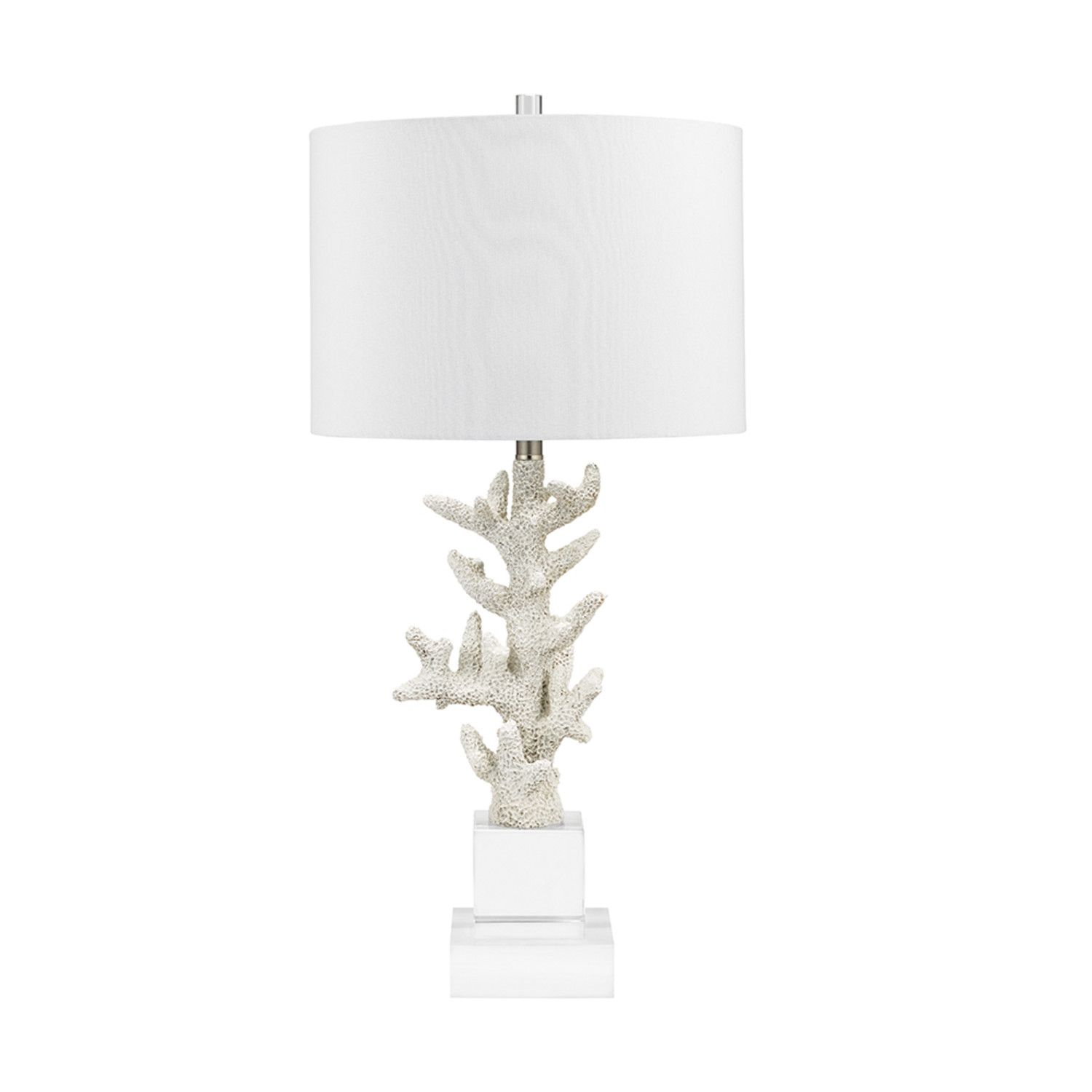 white coral table lamp
