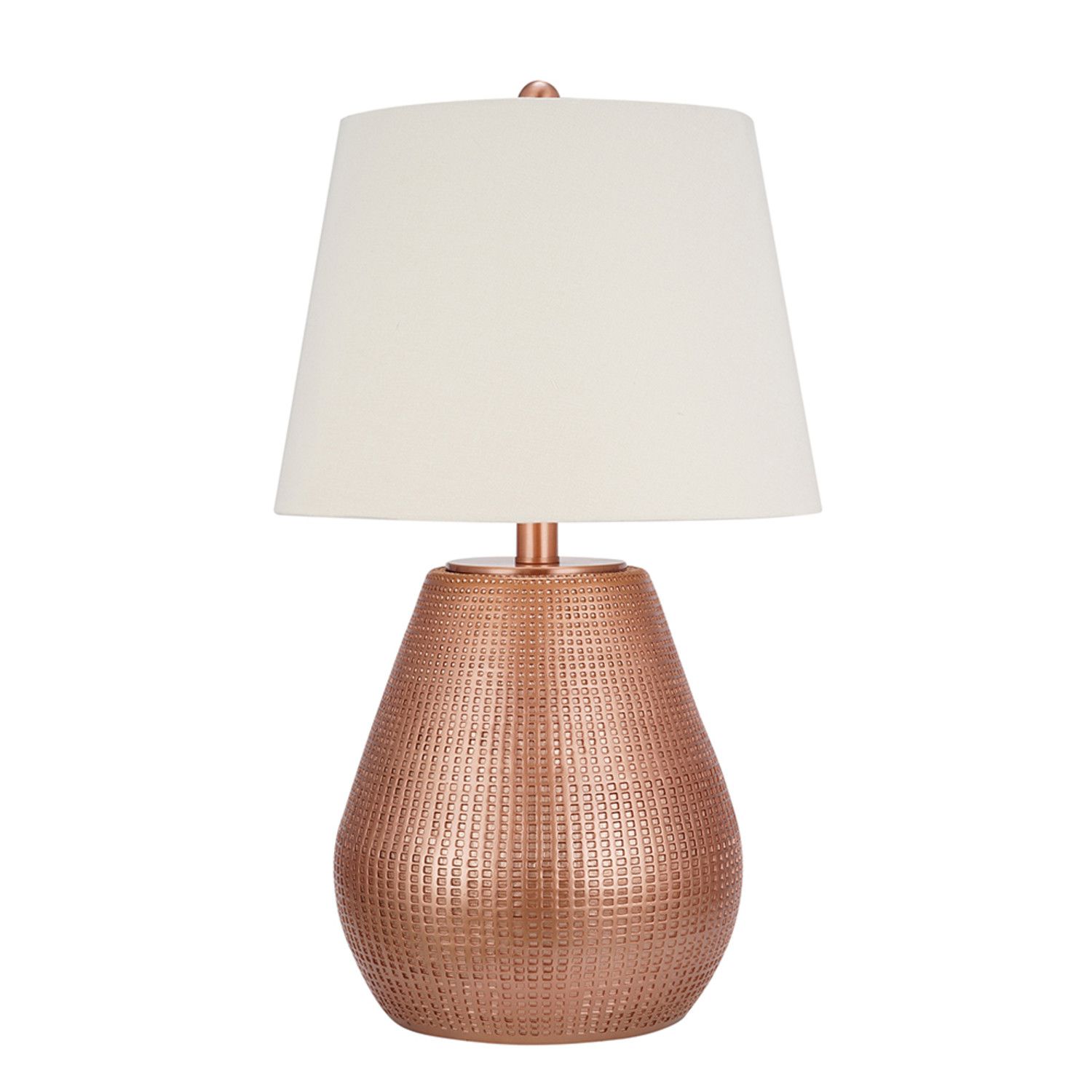 copper and grey table lamp