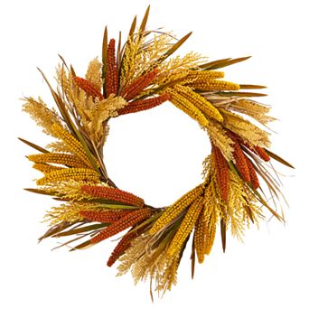 nearly natural 25 in Sorghum Harvest Artificial Wreath