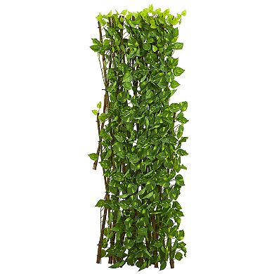 nearly natural 47 In. Artificial Pothos Expandable Fence UV Resistant & Waterproof