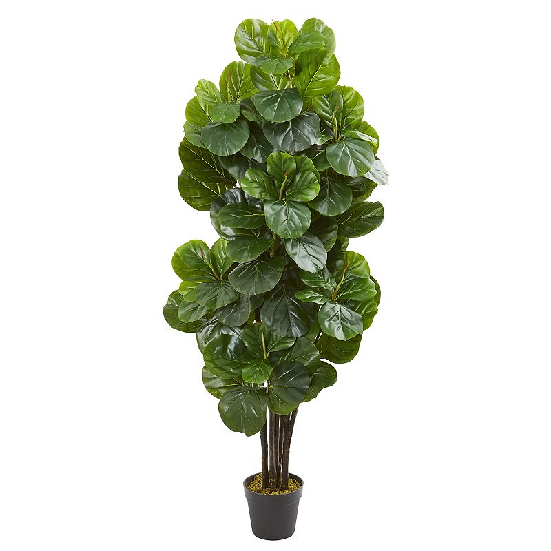 nearly natural 5-Ft. Fiddle Leaf Fig Artificial Tree, Green