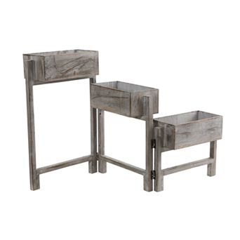 nearly natural Gray Washed Expandable Decorative Planter