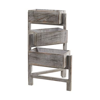 nearly natural Gray Washed Expandable Decorative Planter