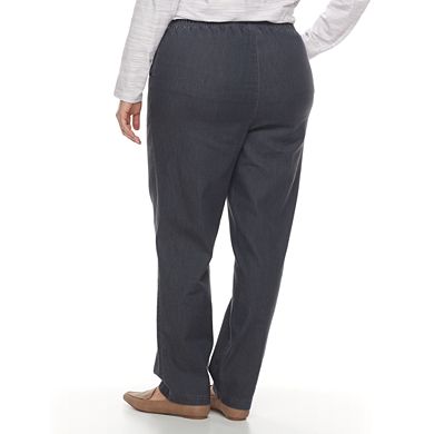 Plus Size Croft & Barrow® Pull-On Tapered-Leg Jeans