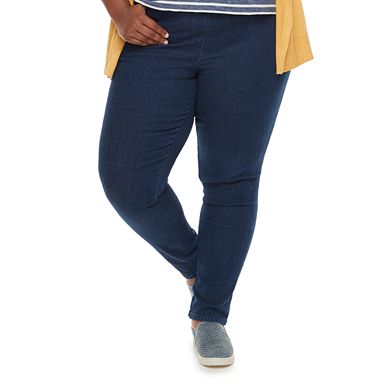 Plus Size Croft & Barrow® Pull-On Tapered-Leg Jeans