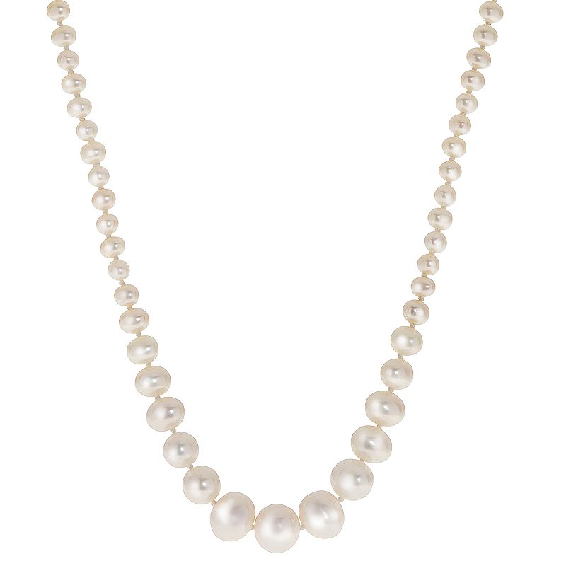 Freshwater Cultured Pearl Graduated Necklace, Womens, Size: 18, White