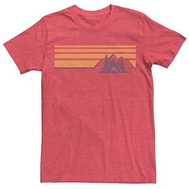 Women's Mountain Sunrise Graphic T-Shirt - Short Sleeve, Casual Hiking Camping Tee, Fuchsia Medium
