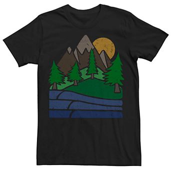Men's Simple Trees Portrait Sunset Shirt