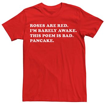 Men's Pancake Poem Valentine Tee Shirt