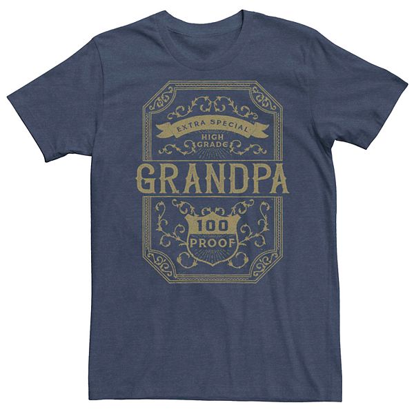 Lost Gods Men's 100 Proof Grandpa T-Shirt Blue
