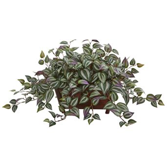 nearly natural Wandering Jew Artificial Plant in Decorative Planter