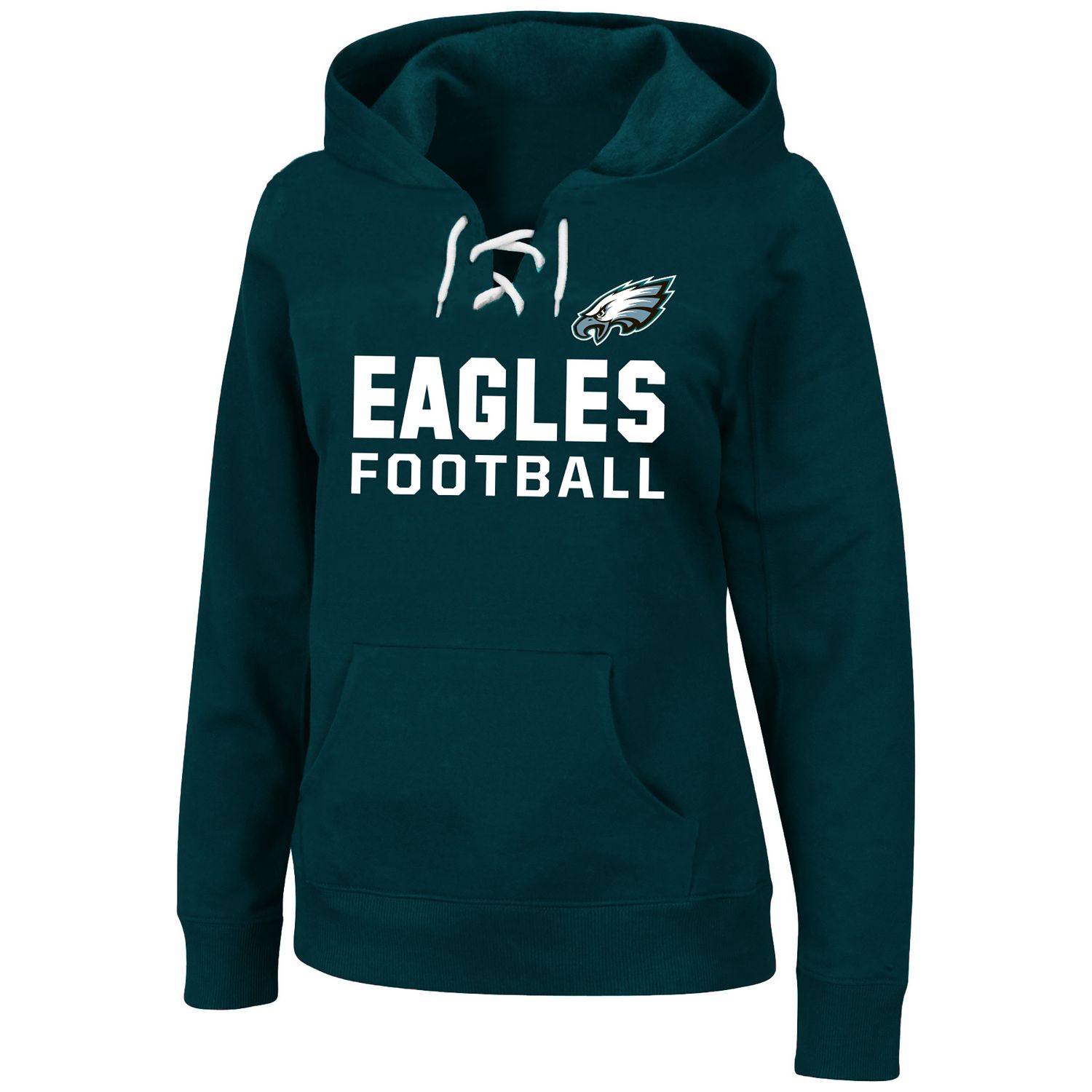 eagles lace up hoodie