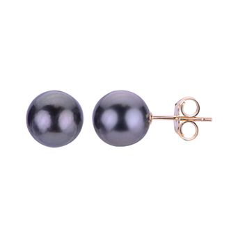 PearLustre by Imperial 14k Gold Tahitian Cultured Pearl Stud Earrings