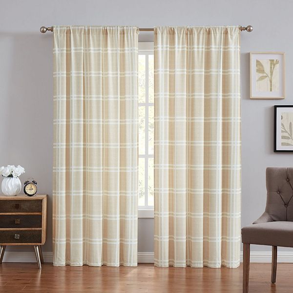 Truly Soft 2-pack Leon Plaid Window Curtains