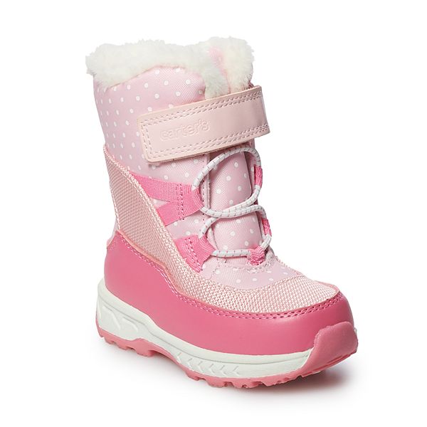 Choose Size Carter's Girls Uphill 2B Toddler Winter Snow Boots Pink Strap 