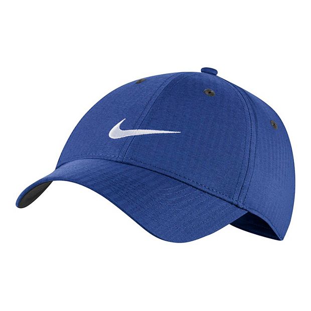 NEW Nike SWOOSH BASEBALL CAP *BLACK* PLAIN DRI FIT GOLF LEGACY FITTED PEAK  HAT