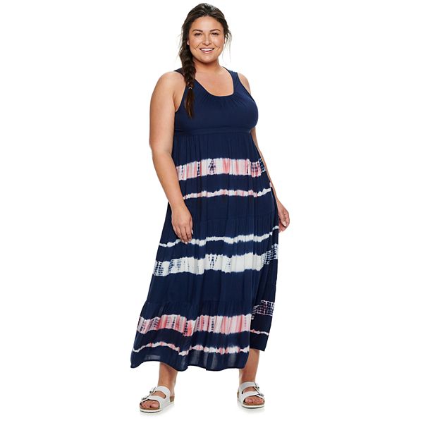 Plus Size Sonoma Goods For Life® Tiered Challis Dress
