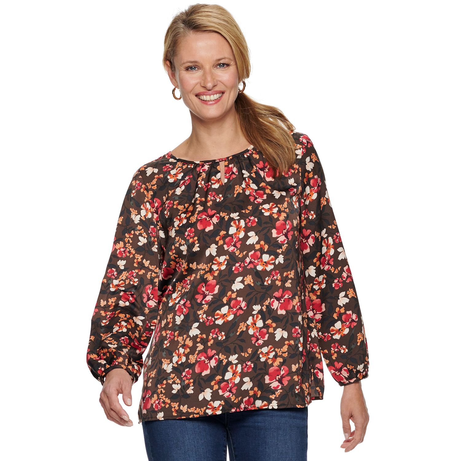 kohls womens peasant tops